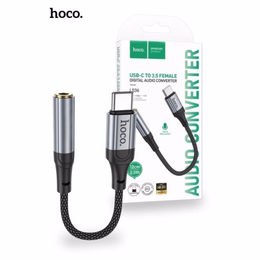 HOCO LS36 - Type-C to Aux Dongle (iPhone/Android) - Black