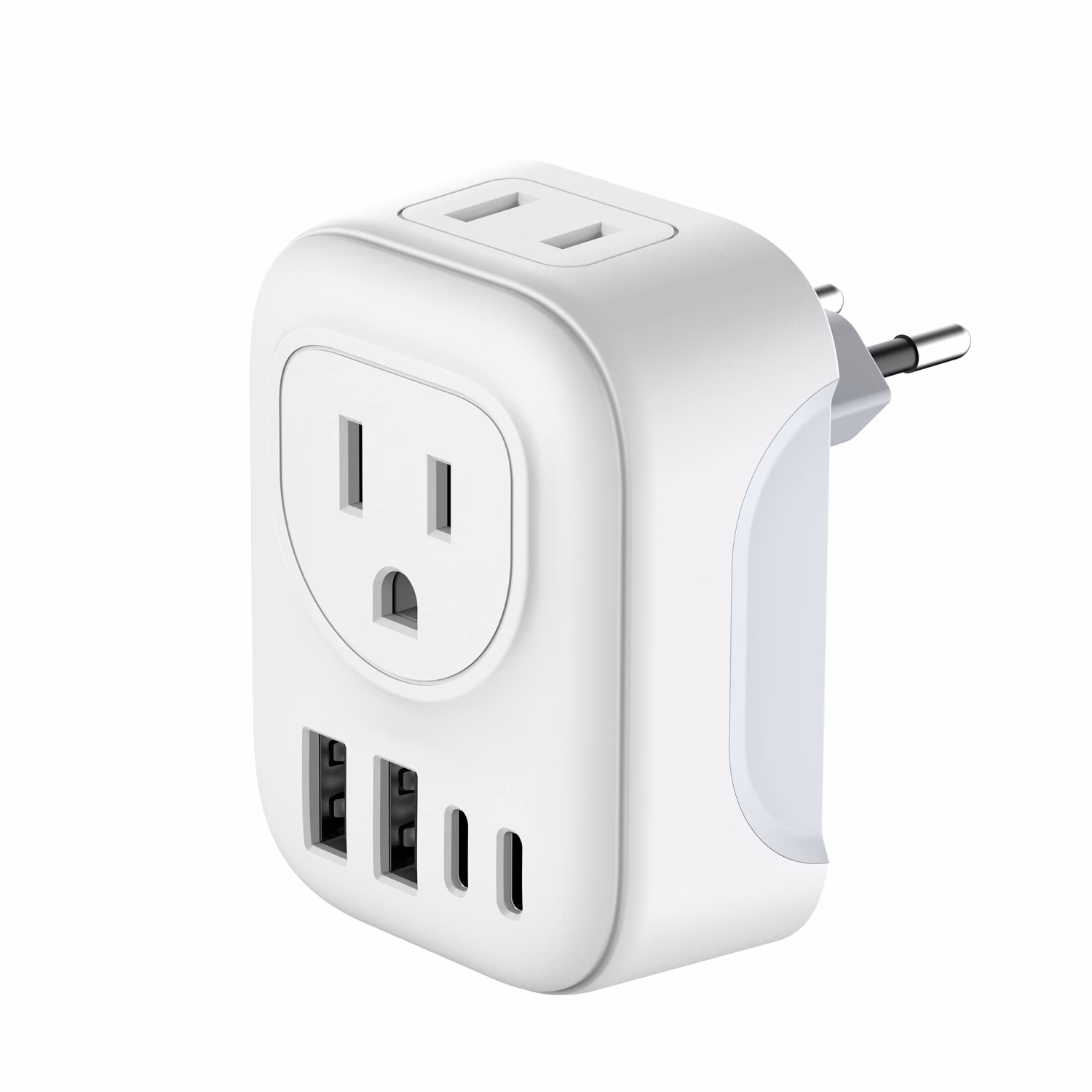 International Charging Adaptor with 2 USB-A+Type-C Port