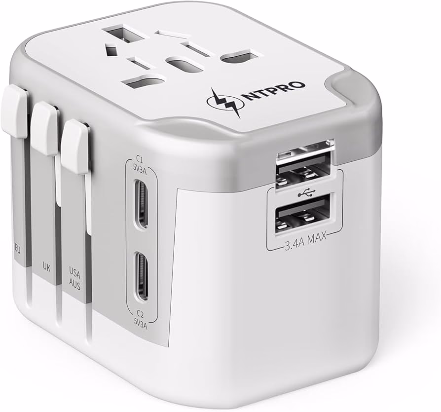 International Charging Adaptor with 2 USB-A