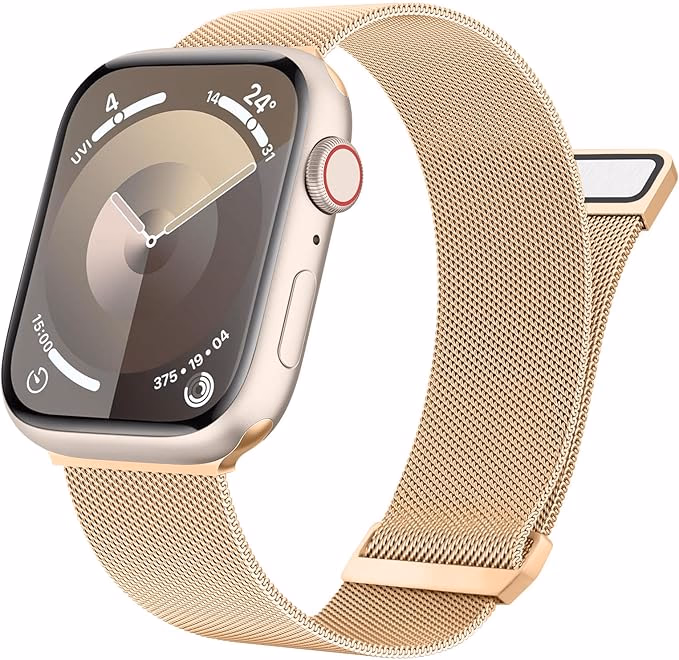 Apple Watch 42/44/45/46/49 - Metal Mesh Strap - Rose Gold