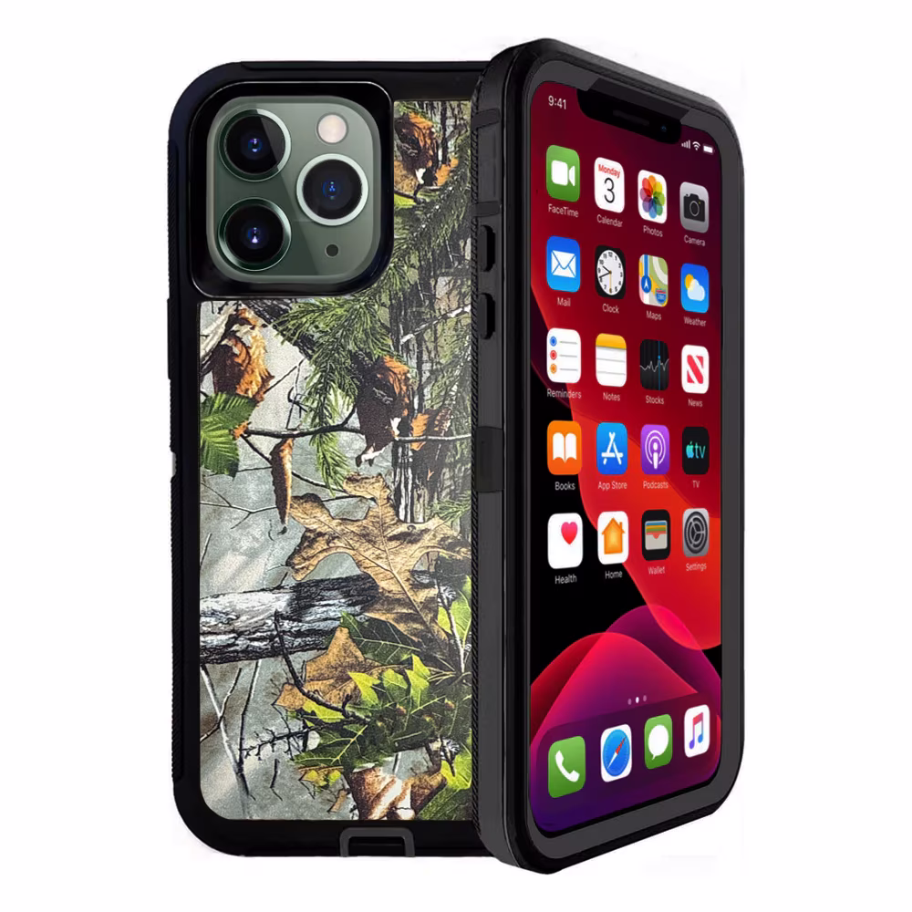 iPhone 16 Plus - Defense Pro w/Clip - Black Camo