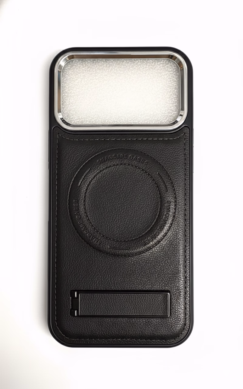 iPhone 17 Pro - LeatherStand MagCase - Black