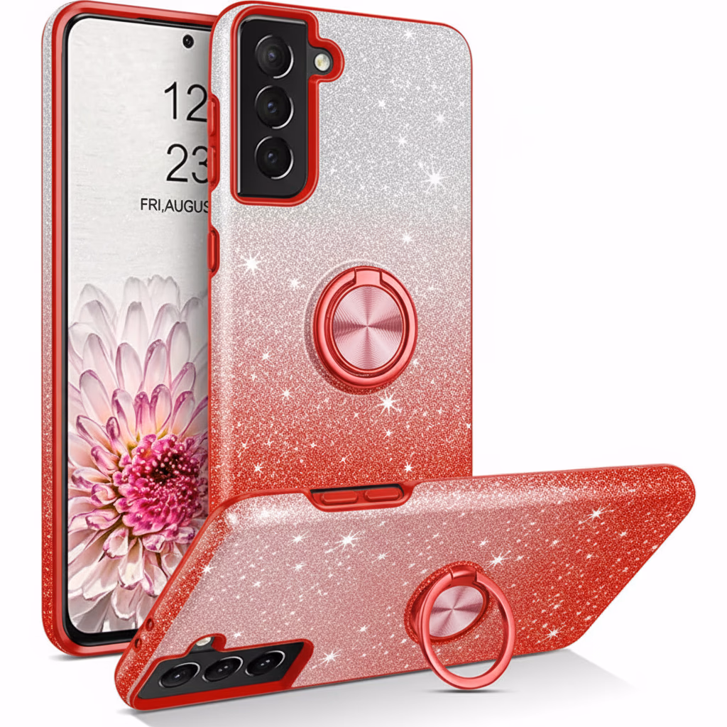 Samsung A15 - Fusion Chrome Ring Case - Red