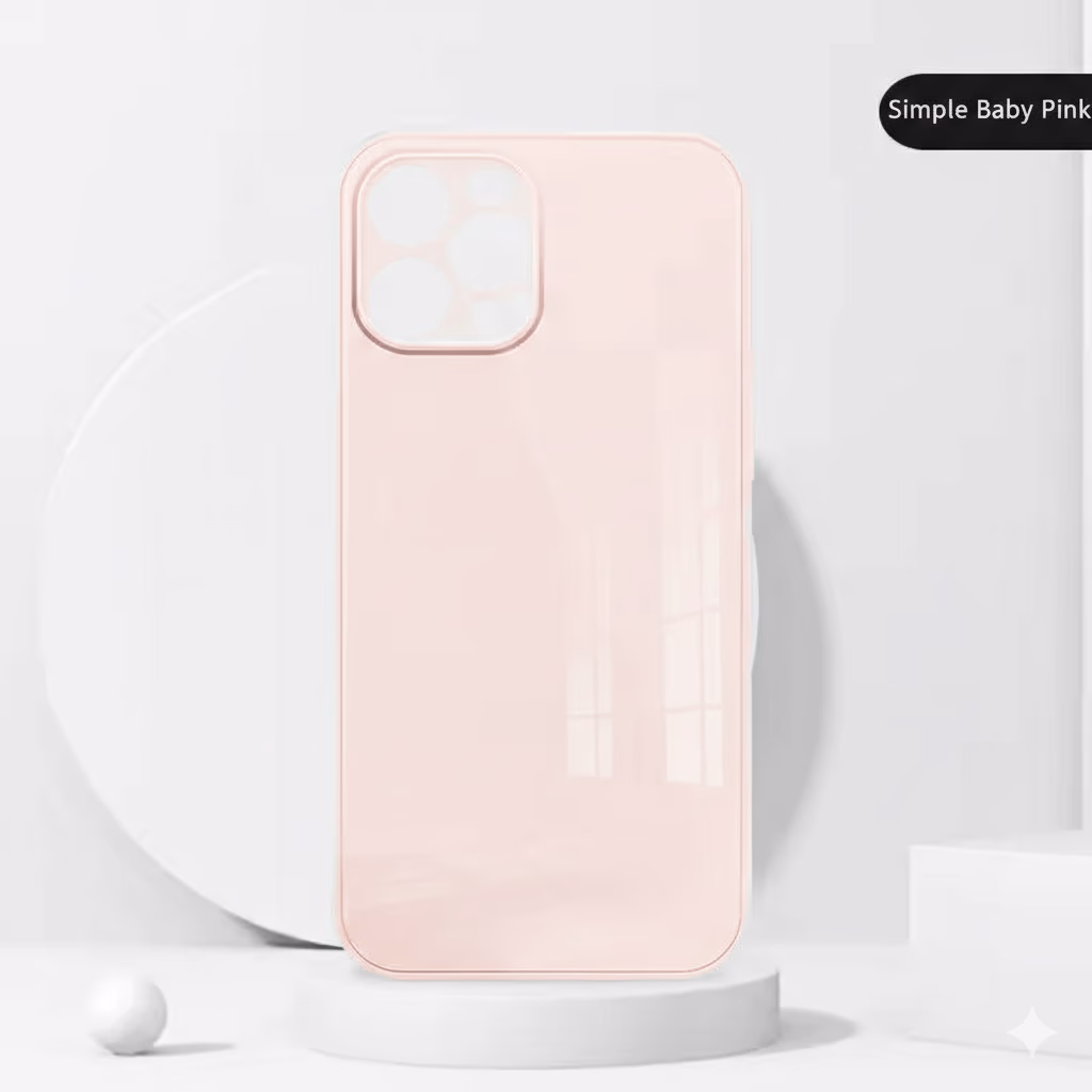 iPhone 14 - Apple Glass Case With Lens - Baby Pink
