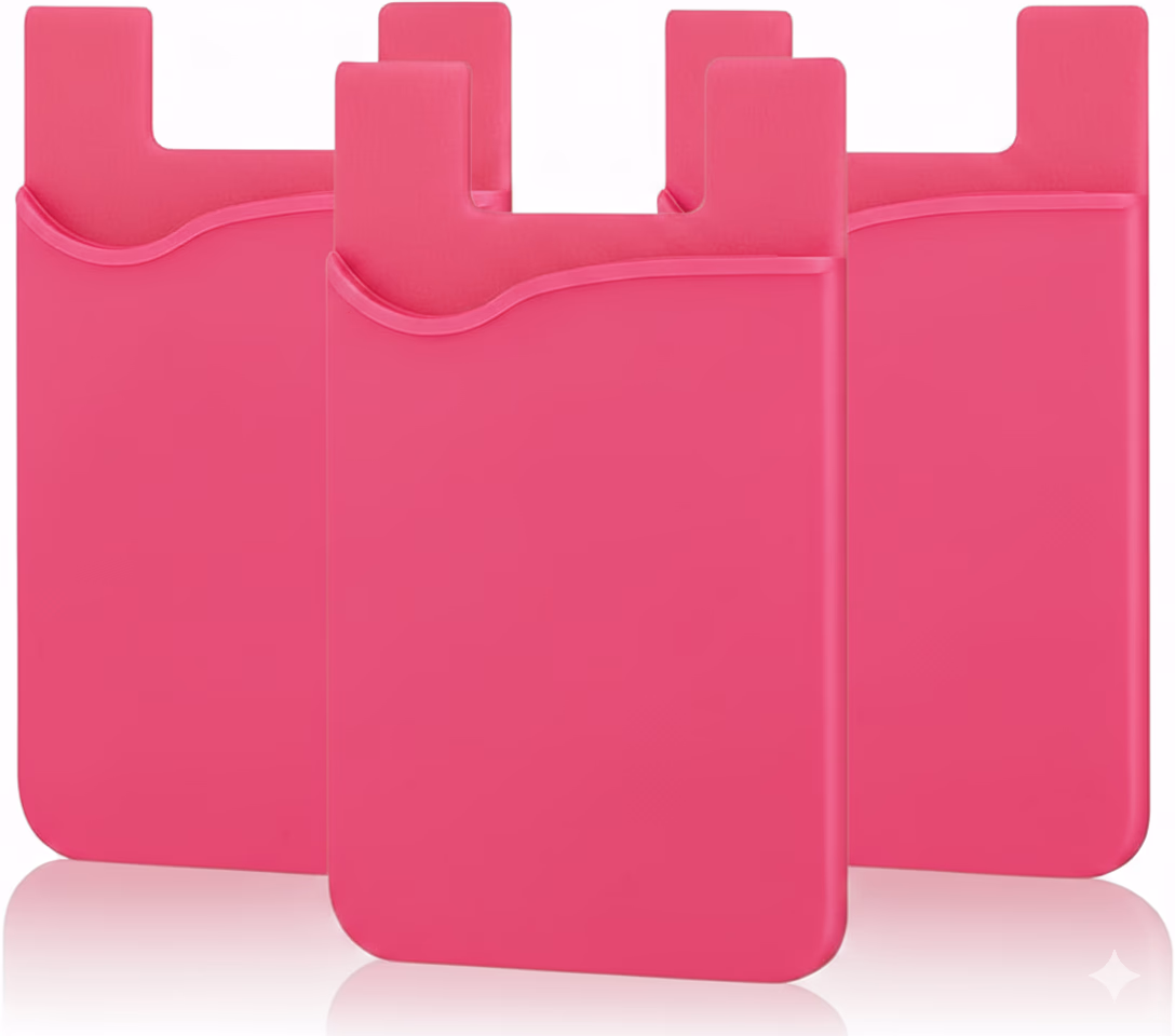 Silicone Card Holding Sticker - Hot Pink