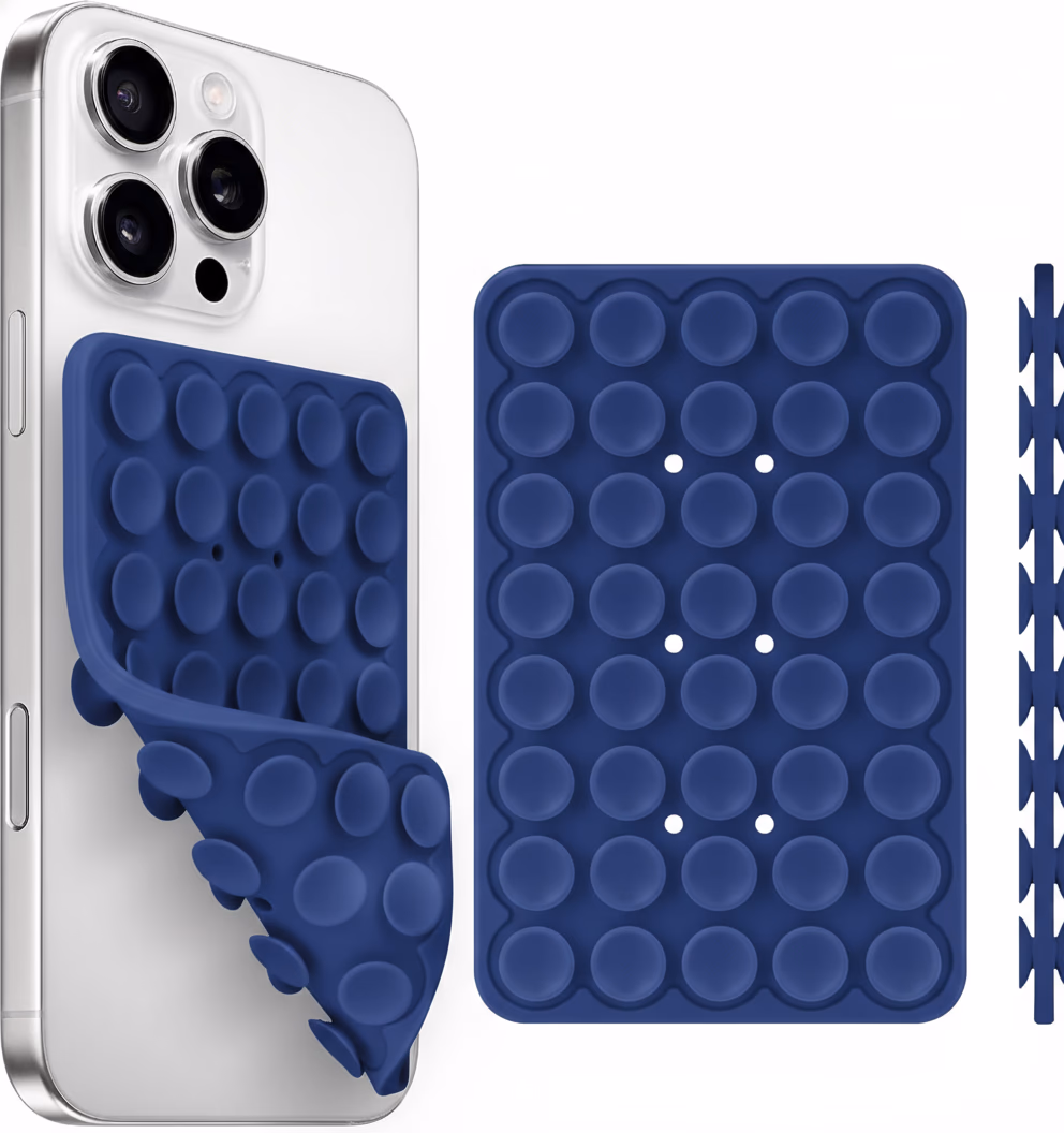 Suction Cup Grip - XL- Size Multi-Surface Attachable - Navy Blue