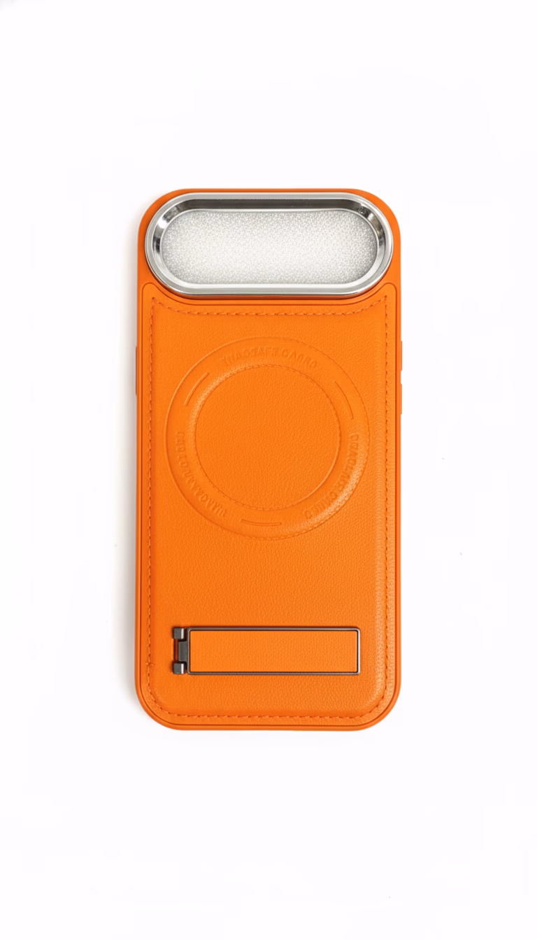 iPhone 17 Air - LeatherStand MagCase - Orange