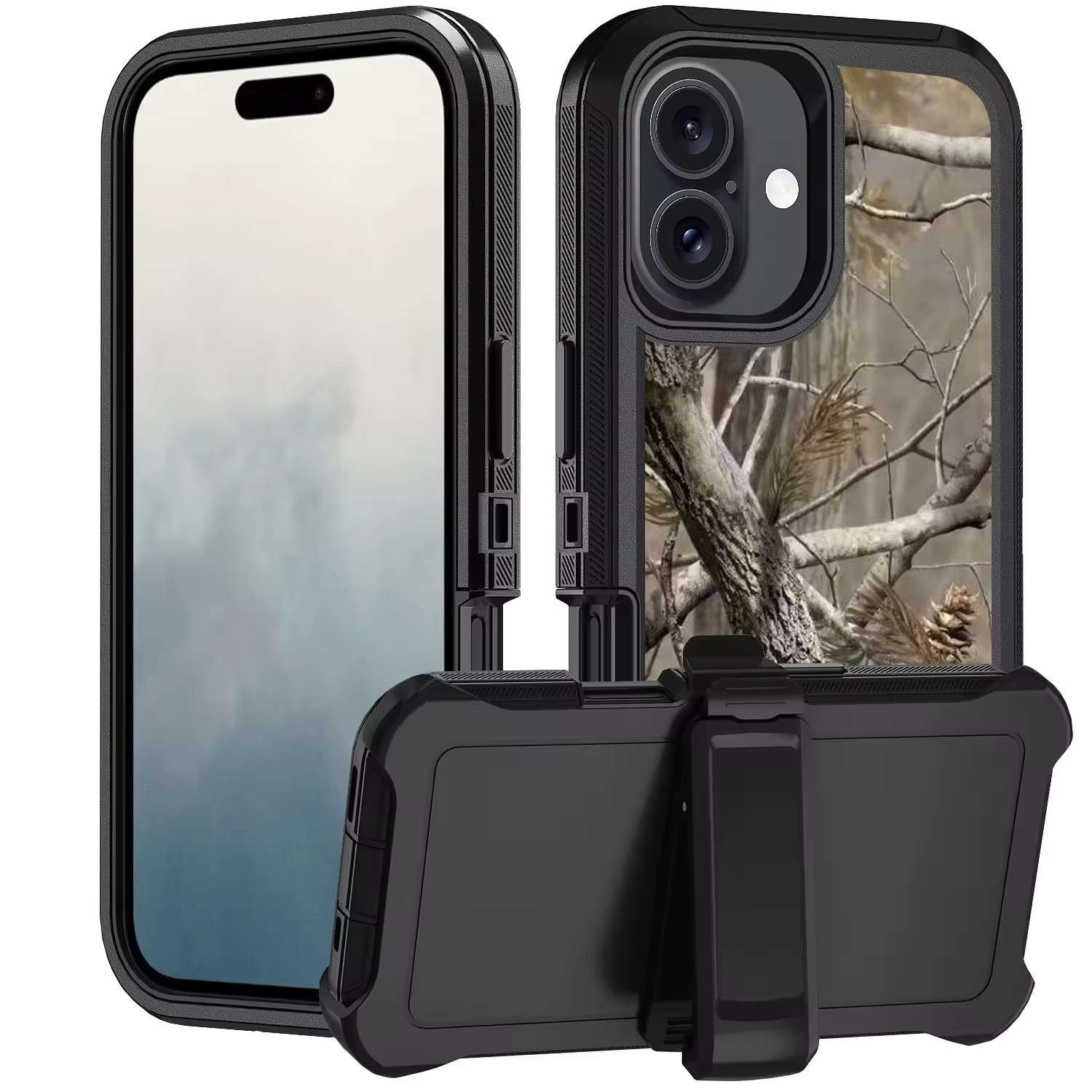 iPhone 17 - Defense Pro w/Clip - Black/Green Camo