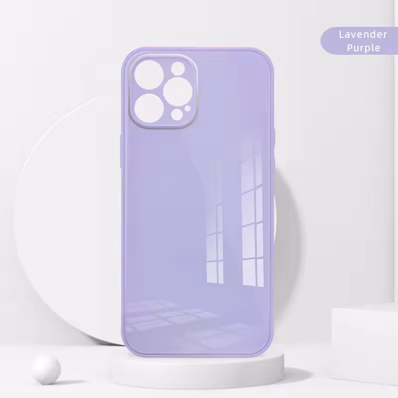 iPhone 14 - Apple Glass Case With Lens - Light Purple