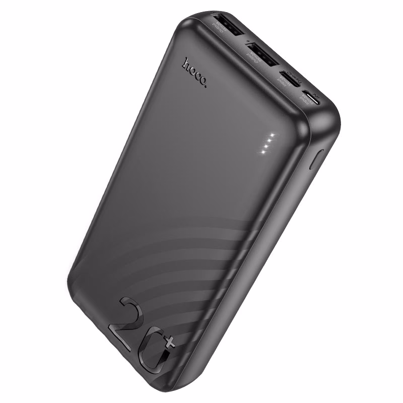 HOCO Power Bank - 20000 mAh - J123A - Black