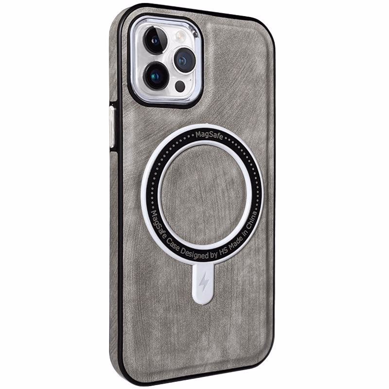 iPhone 15 Pro - MagSafe Suede Case - Natural (Grey)