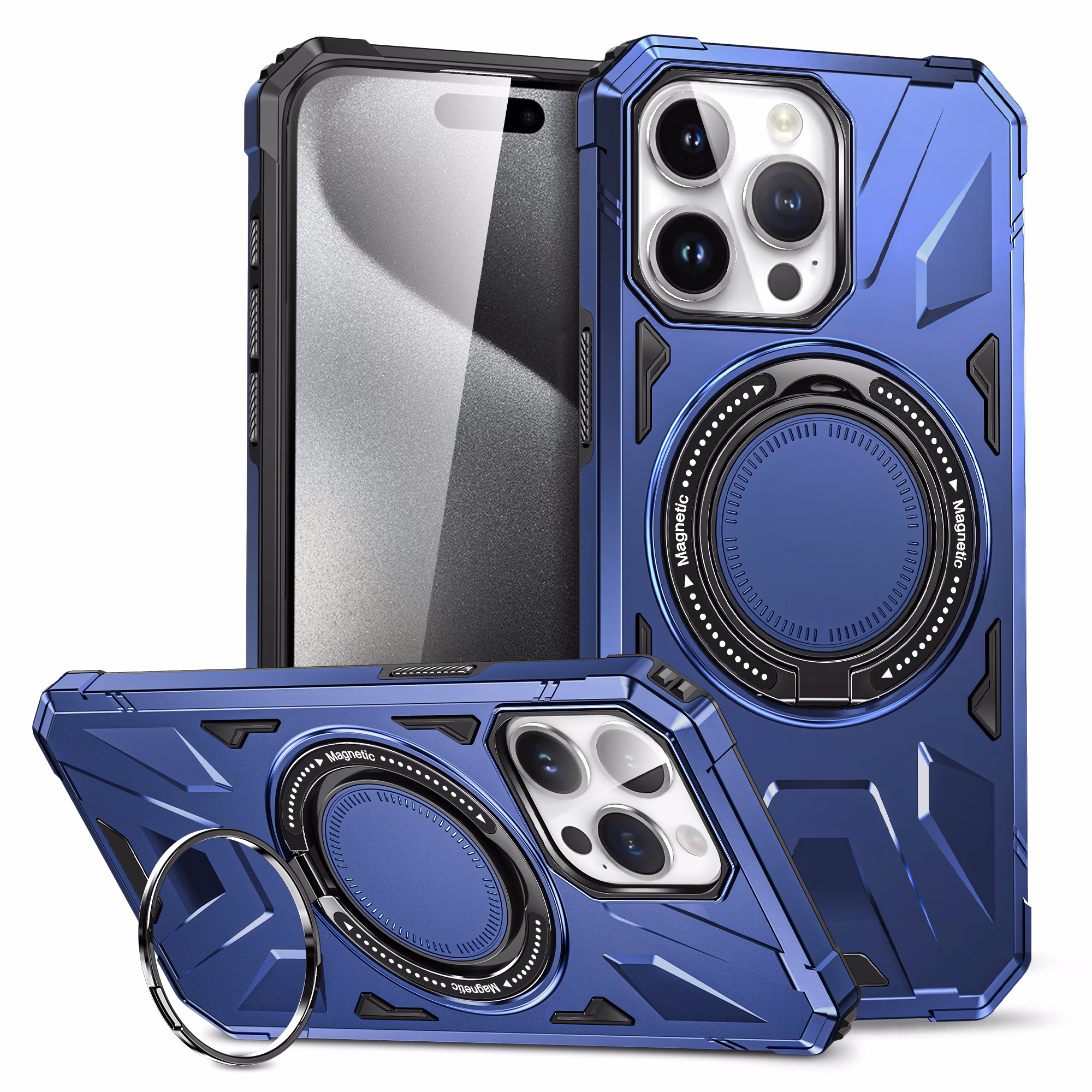 iPhone 14/13 - Armor MagStand - Navy Blue