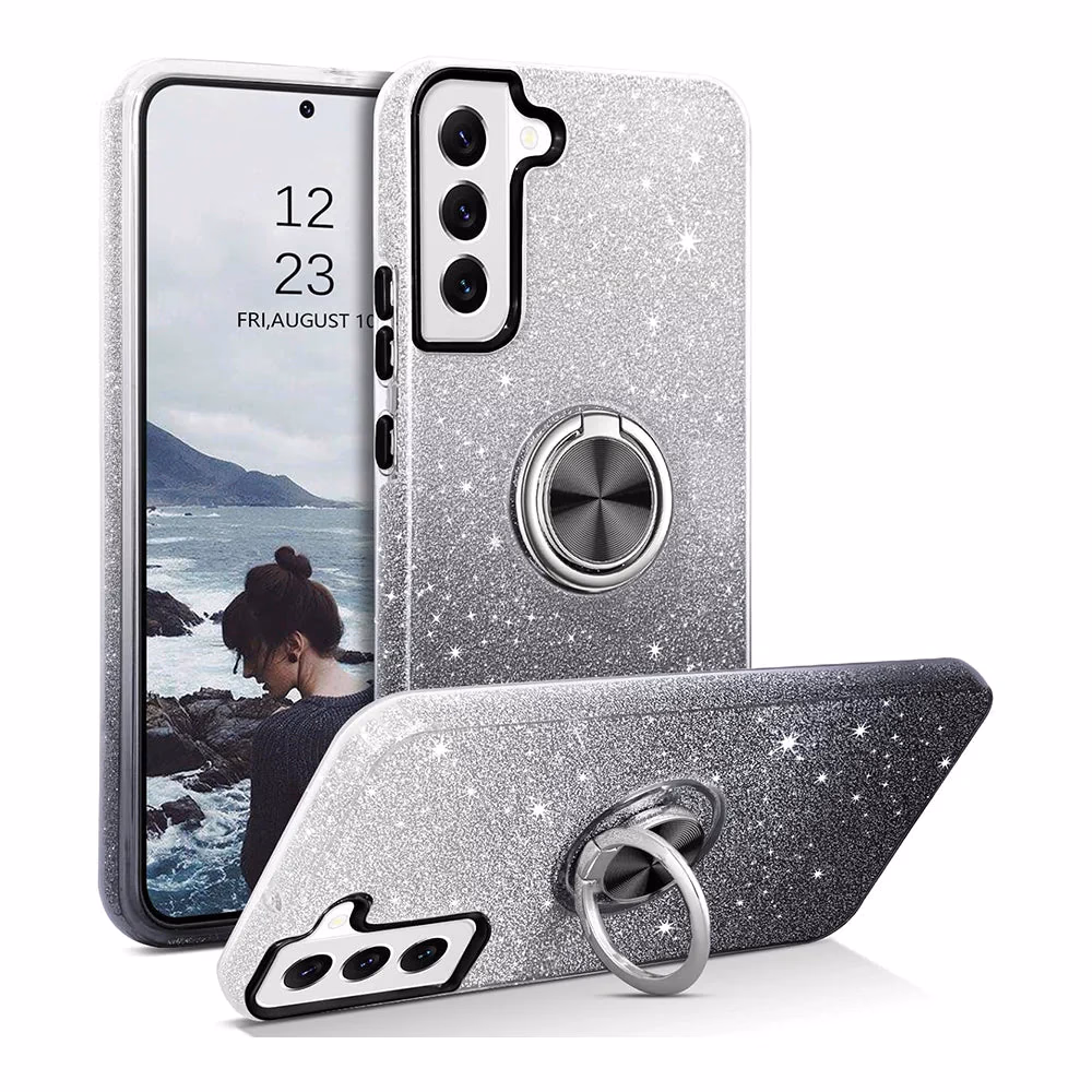 Samsung S21FE - Fusion Chrome Ring Case - Black